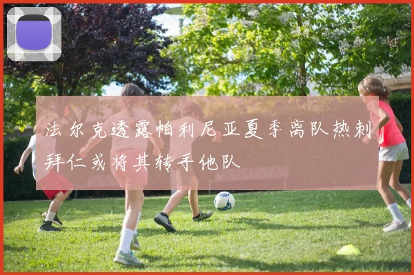 法尔克透露帕利尼亚夏季离队热刺拜仁或将其转手他队